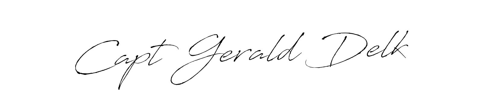 Use a signature maker to create a handwritten signature online. With this signature software, you can design (Antro_Vectra) your own signature for name Capt Gerald Delk. Capt Gerald Delk signature style 6 images and pictures png