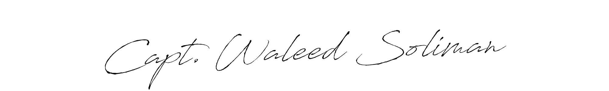 The best way (Antro_Vectra) to make a short signature is to pick only two or three words in your name. The name Capt. Waleed Soliman include a total of six letters. For converting this name. Capt. Waleed Soliman signature style 6 images and pictures png