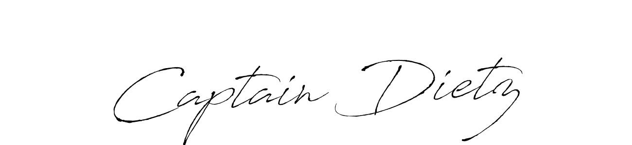 Captain Dietz stylish signature style. Best Handwritten Sign (Antro_Vectra) for my name. Handwritten Signature Collection Ideas for my name Captain Dietz. Captain Dietz signature style 6 images and pictures png