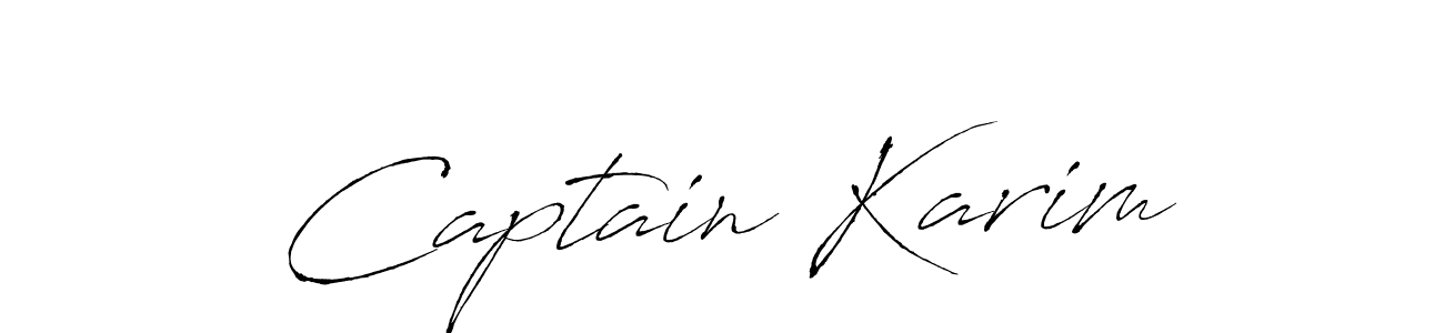 Also we have Captain Karim name is the best signature style. Create professional handwritten signature collection using Antro_Vectra autograph style. Captain Karim signature style 6 images and pictures png