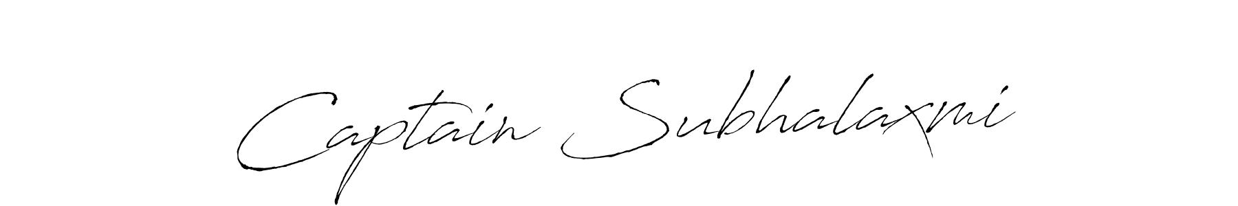 Make a short Captain Subhalaxmi signature style. Manage your documents anywhere anytime using Antro_Vectra. Create and add eSignatures, submit forms, share and send files easily. Captain Subhalaxmi signature style 6 images and pictures png