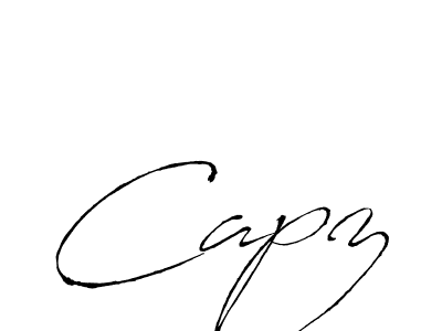 Capz stylish signature style. Best Handwritten Sign (Antro_Vectra) for my name. Handwritten Signature Collection Ideas for my name Capz. Capz signature style 6 images and pictures png