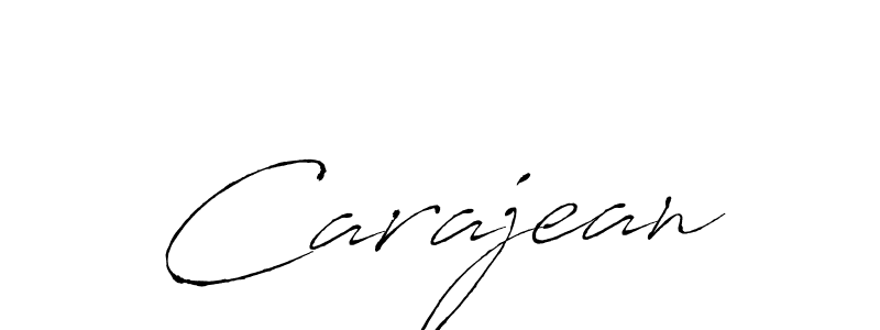 Use a signature maker to create a handwritten signature online. With this signature software, you can design (Antro_Vectra) your own signature for name Carajean. Carajean signature style 6 images and pictures png