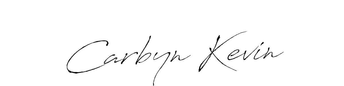 How to make Carbyn Kevin name signature. Use Antro_Vectra style for creating short signs online. This is the latest handwritten sign. Carbyn Kevin signature style 6 images and pictures png