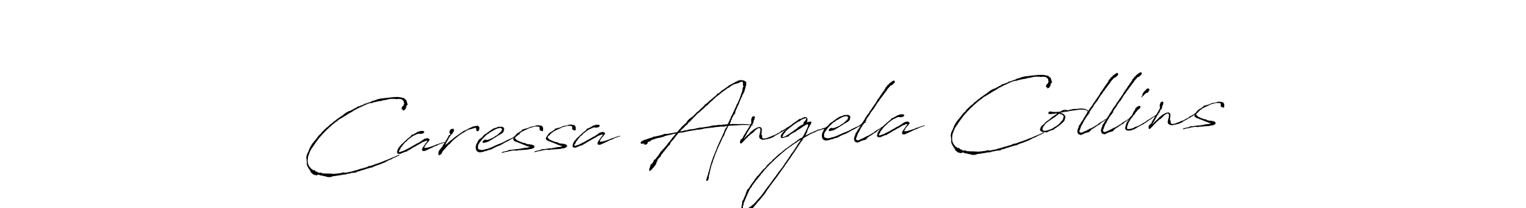 How to make Caressa Angela Collins name signature. Use Antro_Vectra style for creating short signs online. This is the latest handwritten sign. Caressa Angela Collins signature style 6 images and pictures png