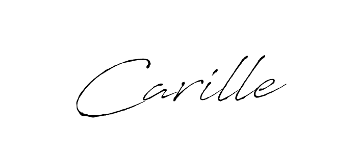 Make a beautiful signature design for name Carille. With this signature (Antro_Vectra) style, you can create a handwritten signature for free. Carille signature style 6 images and pictures png