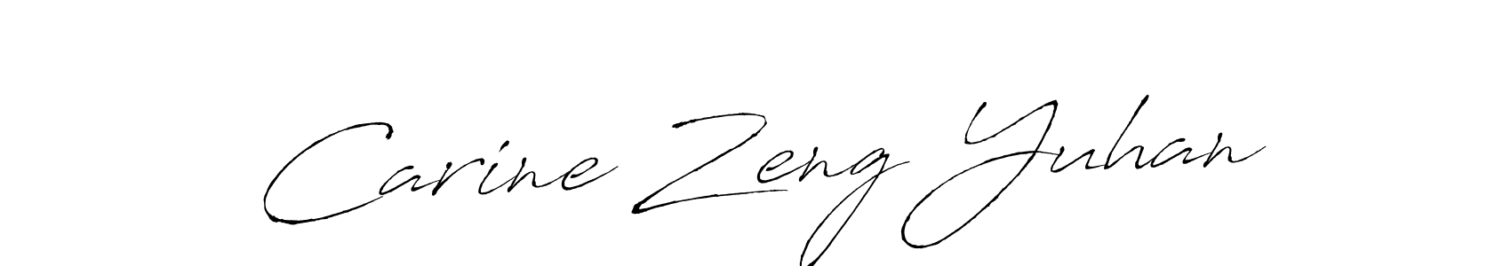 How to make Carine Zeng Yuhan signature? Antro_Vectra is a professional autograph style. Create handwritten signature for Carine Zeng Yuhan name. Carine Zeng Yuhan signature style 6 images and pictures png
