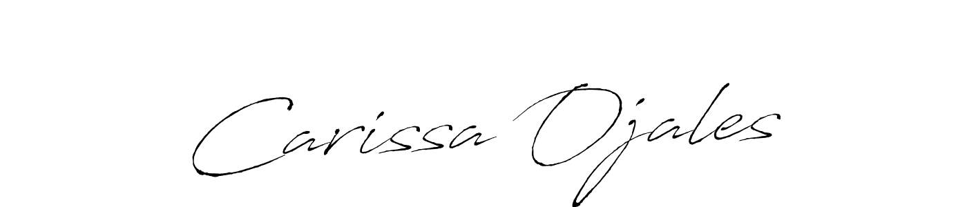 Make a beautiful signature design for name Carissa Ojales. With this signature (Antro_Vectra) style, you can create a handwritten signature for free. Carissa Ojales signature style 6 images and pictures png