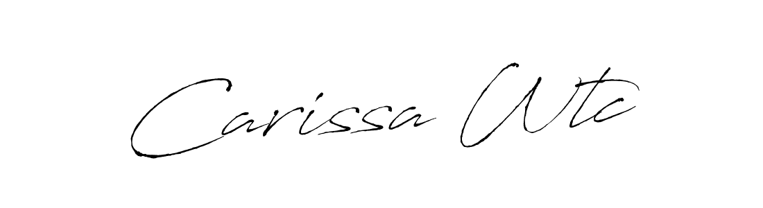 Use a signature maker to create a handwritten signature online. With this signature software, you can design (Antro_Vectra) your own signature for name Carissa Wtc. Carissa Wtc signature style 6 images and pictures png