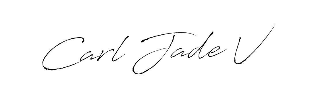 Carl Jade V stylish signature style. Best Handwritten Sign (Antro_Vectra) for my name. Handwritten Signature Collection Ideas for my name Carl Jade V. Carl Jade V signature style 6 images and pictures png