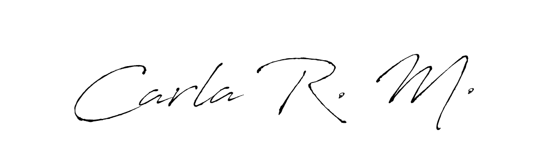 Also we have Carla R. M. name is the best signature style. Create professional handwritten signature collection using Antro_Vectra autograph style. Carla R. M. signature style 6 images and pictures png