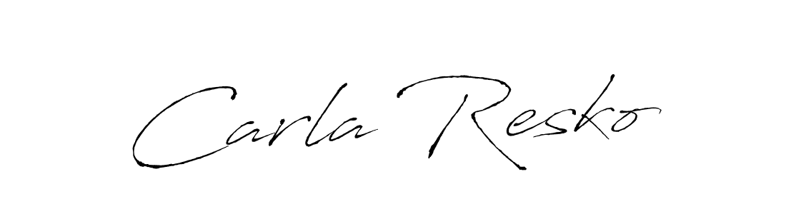 Carla Resko stylish signature style. Best Handwritten Sign (Antro_Vectra) for my name. Handwritten Signature Collection Ideas for my name Carla Resko. Carla Resko signature style 6 images and pictures png