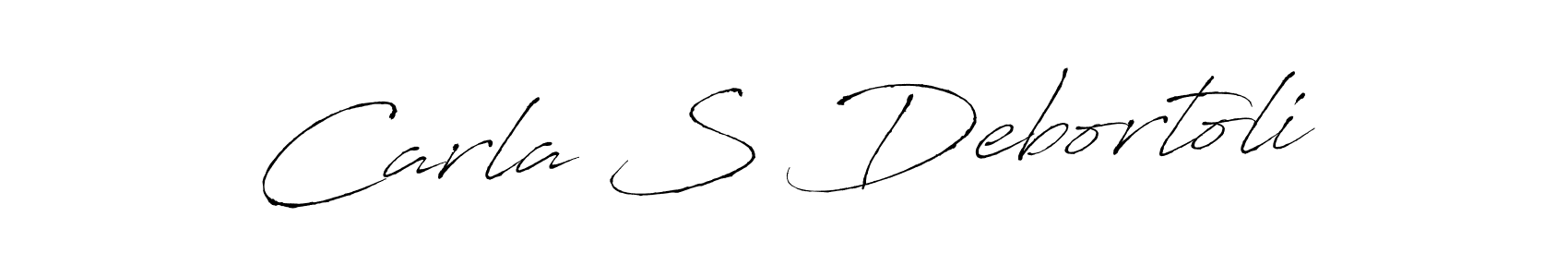 The best way (Antro_Vectra) to make a short signature is to pick only two or three words in your name. The name Carla S Debortoli include a total of six letters. For converting this name. Carla S Debortoli signature style 6 images and pictures png