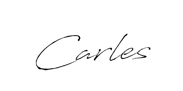 Design your own signature with our free online signature maker. With this signature software, you can create a handwritten (Antro_Vectra) signature for name Carles. Carles signature style 6 images and pictures png