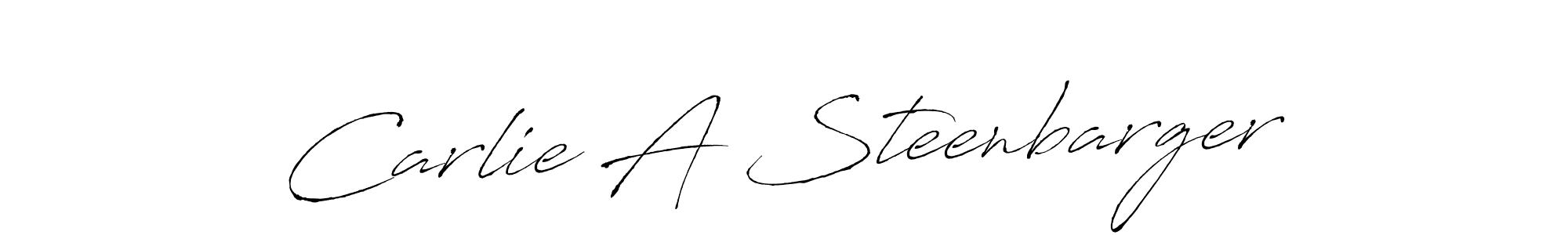 Use a signature maker to create a handwritten signature online. With this signature software, you can design (Antro_Vectra) your own signature for name Carlie A Steenbarger. Carlie A Steenbarger signature style 6 images and pictures png