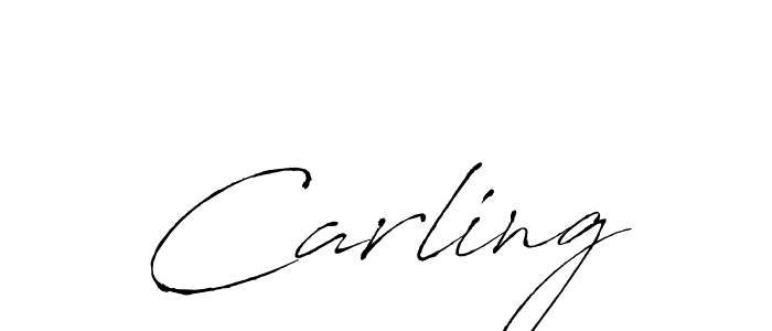 Use a signature maker to create a handwritten signature online. With this signature software, you can design (Antro_Vectra) your own signature for name Carling. Carling signature style 6 images and pictures png