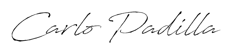 Explore multiple handwriting variations for Carlo Padilla including this stunning Antro_Vectra design. Free to use across all platforms. Carlo Padilla signature style 6 images and pictures png