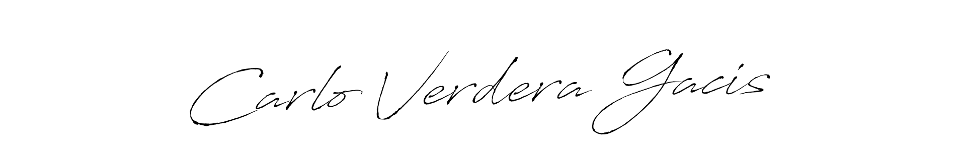 Make a beautiful signature design for name Carlo Verdera Gacis. With this signature (Antro_Vectra) style, you can create a handwritten signature for free. Carlo Verdera Gacis signature style 6 images and pictures png