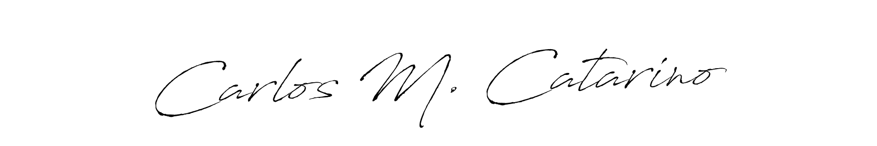 Carlos M. Catarino stylish signature style. Best Handwritten Sign (Antro_Vectra) for my name. Handwritten Signature Collection Ideas for my name Carlos M. Catarino. Carlos M. Catarino signature style 6 images and pictures png
