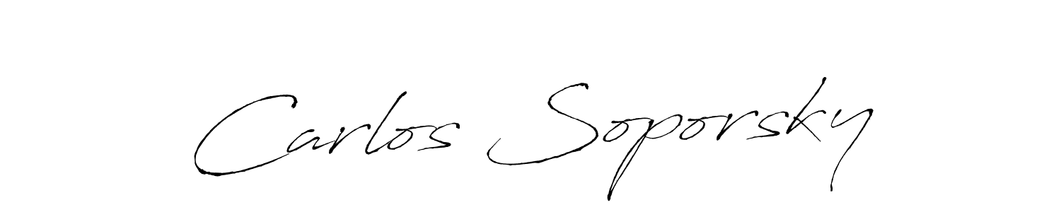 Carlos Soporsky stylish signature style. Best Handwritten Sign (Antro_Vectra) for my name. Handwritten Signature Collection Ideas for my name Carlos Soporsky. Carlos Soporsky signature style 6 images and pictures png