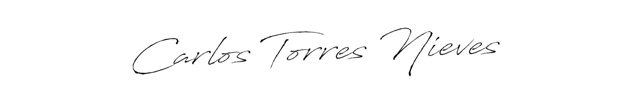 Create a beautiful signature design for name Carlos Torres Nieves. With this signature (Antro_Vectra) fonts, you can make a handwritten signature for free. Carlos Torres Nieves signature style 6 images and pictures png