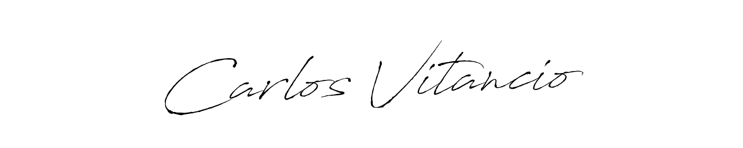 Use a signature maker to create a handwritten signature online. With this signature software, you can design (Antro_Vectra) your own signature for name Carlos Vitancio. Carlos Vitancio signature style 6 images and pictures png