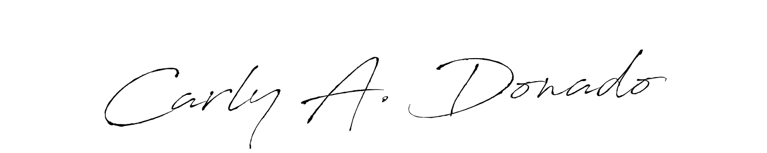 How to make Carly A. Donado name signature. Use Antro_Vectra style for creating short signs online. This is the latest handwritten sign. Carly A. Donado signature style 6 images and pictures png