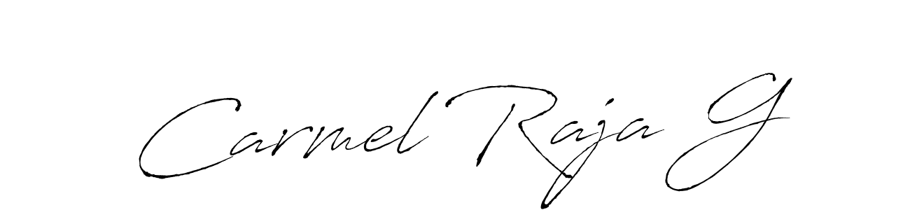 Also You can easily find your signature by using the search form. We will create Carmel Raja G name handwritten signature images for you free of cost using Antro_Vectra sign style. Carmel Raja G signature style 6 images and pictures png