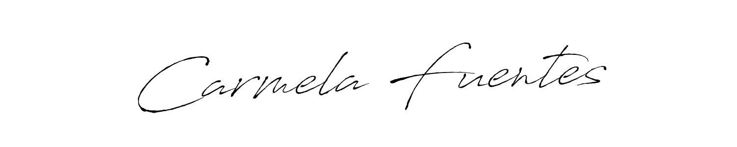 Carmela Fuentes stylish signature style. Best Handwritten Sign (Antro_Vectra) for my name. Handwritten Signature Collection Ideas for my name Carmela Fuentes. Carmela Fuentes signature style 6 images and pictures png