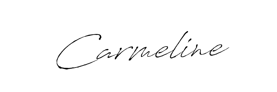 Design your own signature with our free online signature maker. With this signature software, you can create a handwritten (Antro_Vectra) signature for name Carmeline. Carmeline signature style 6 images and pictures png