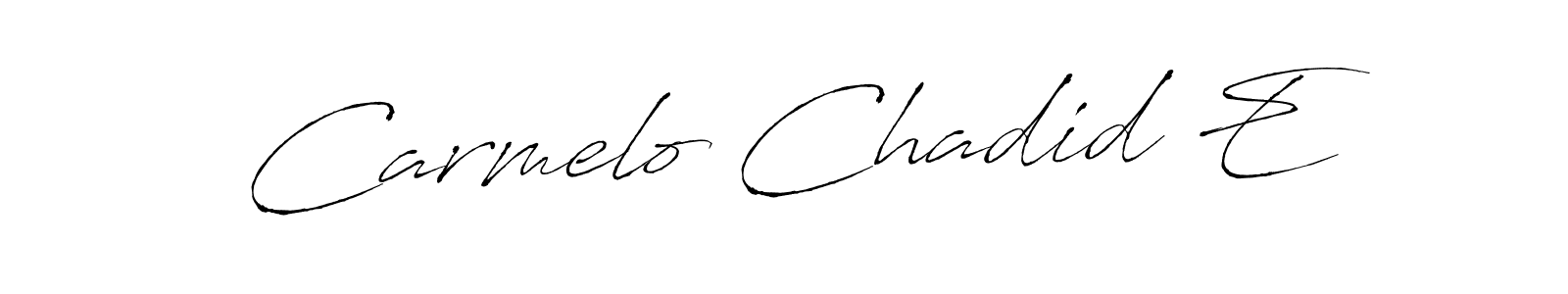 Antro_Vectra is a professional signature style that is perfect for those who want to add a touch of class to their signature. It is also a great choice for those who want to make their signature more unique. Get Carmelo Chadid E name to fancy signature for free. Carmelo Chadid E signature style 6 images and pictures png