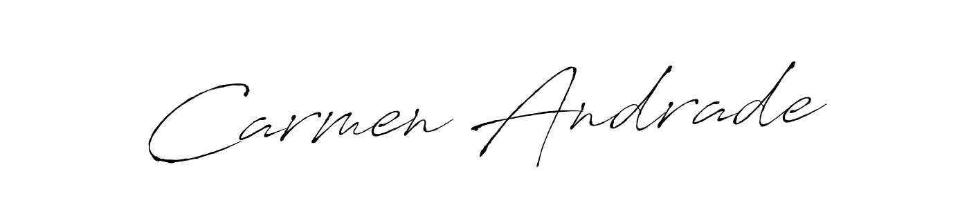 Make a beautiful signature design for name Carmen Andrade. With this signature (Antro_Vectra) style, you can create a handwritten signature for free. Carmen Andrade signature style 6 images and pictures png