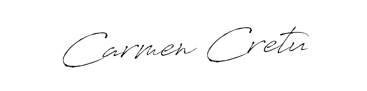 Design your own signature with our free online signature maker. With this signature software, you can create a handwritten (Antro_Vectra) signature for name Carmen Cretu. Carmen Cretu signature style 6 images and pictures png