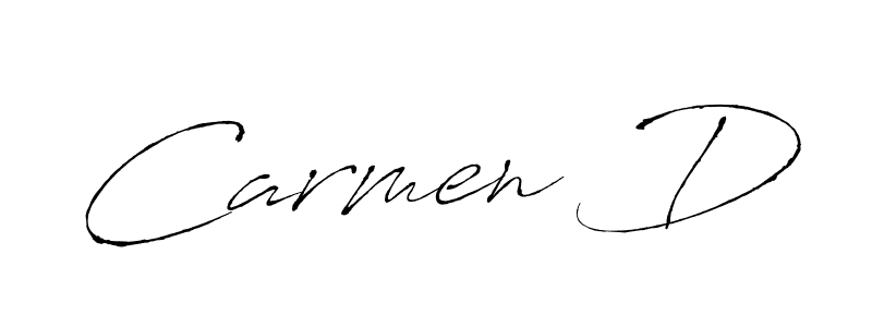 It looks lik you need a new signature style for name Carmen D. Design unique handwritten (Antro_Vectra) signature with our free signature maker in just a few clicks. Carmen D signature style 6 images and pictures png