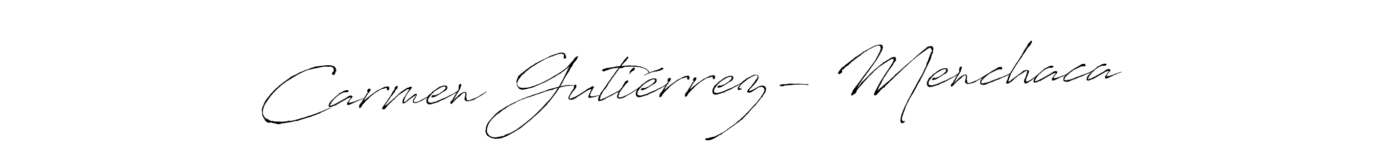 Use a signature maker to create a handwritten signature online. With this signature software, you can design (Antro_Vectra) your own signature for name Carmen Gutiérrez- Menchaca. Carmen Gutiérrez- Menchaca signature style 6 images and pictures png