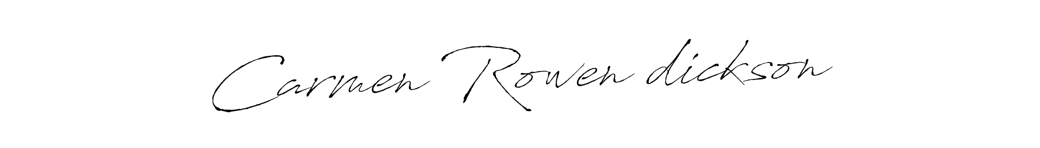 Design your own signature with our free online signature maker. With this signature software, you can create a handwritten (Antro_Vectra) signature for name Carmen Rowen dickson. Carmen Rowen dickson signature style 6 images and pictures png