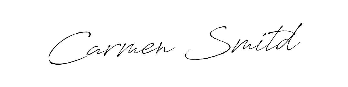 You should practise on your own different ways (Antro_Vectra) to write your name (Carmen Smitd) in signature. don't let someone else do it for you. Carmen Smitd signature style 6 images and pictures png