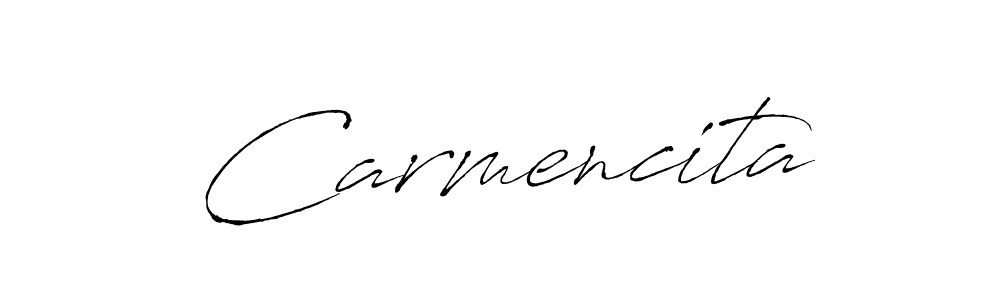 The best way (Antro_Vectra) to make a short signature is to pick only two or three words in your name. The name Carmencita include a total of six letters. For converting this name. Carmencita signature style 6 images and pictures png