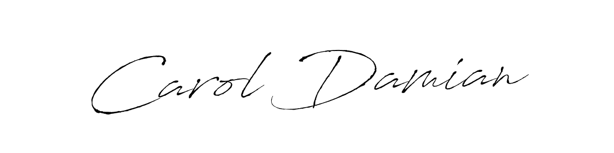 How to make Carol Damian name signature. Use Antro_Vectra style for creating short signs online. This is the latest handwritten sign. Carol Damian signature style 6 images and pictures png