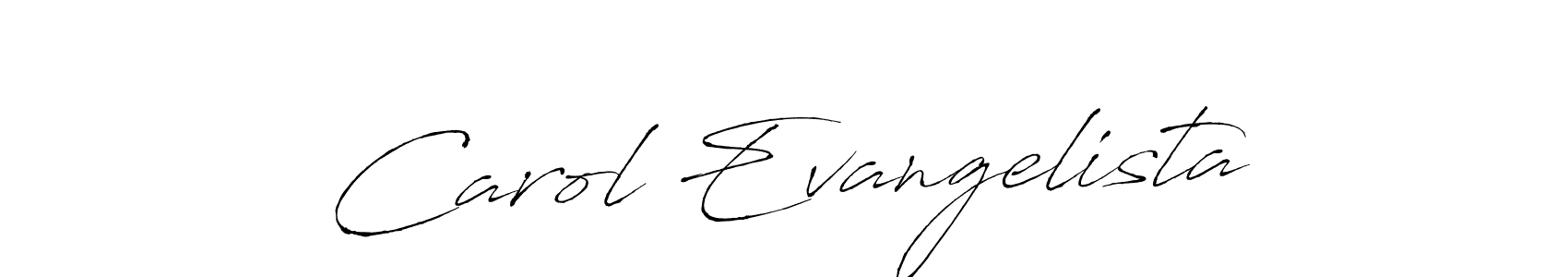 Design your own signature with our free online signature maker. With this signature software, you can create a handwritten (Antro_Vectra) signature for name Carol Evangelista. Carol Evangelista signature style 6 images and pictures png
