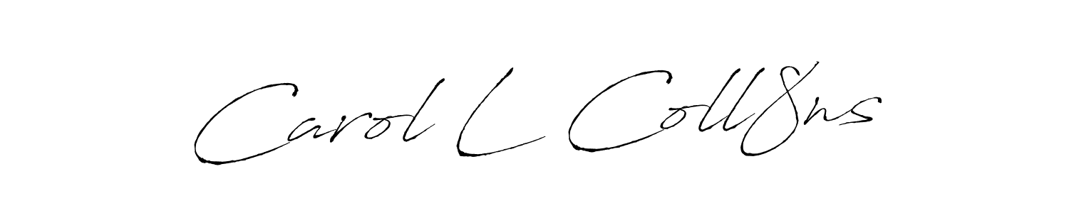 You should practise on your own different ways (Antro_Vectra) to write your name (Carol L Coll8ns) in signature. don't let someone else do it for you. Carol L Coll8ns signature style 6 images and pictures png