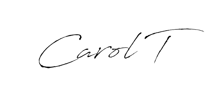 Use a signature maker to create a handwritten signature online. With this signature software, you can design (Antro_Vectra) your own signature for name Carol T. Carol T signature style 6 images and pictures png
