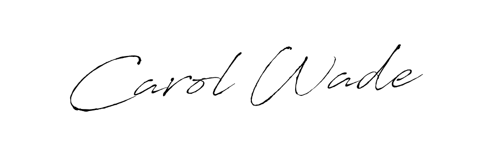 How to make Carol Wade name signature. Use Antro_Vectra style for creating short signs online. This is the latest handwritten sign. Carol Wade signature style 6 images and pictures png