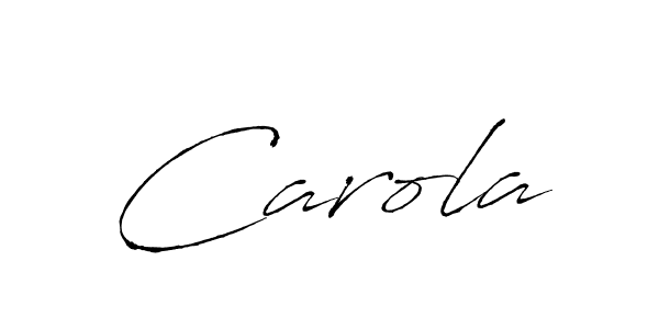 Carola stylish signature style. Best Handwritten Sign (Antro_Vectra) for my name. Handwritten Signature Collection Ideas for my name Carola. Carola signature style 6 images and pictures png