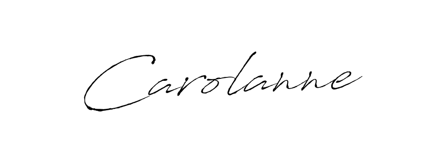 Make a beautiful signature design for name Carolanne. With this signature (Antro_Vectra) style, you can create a handwritten signature for free. Carolanne signature style 6 images and pictures png