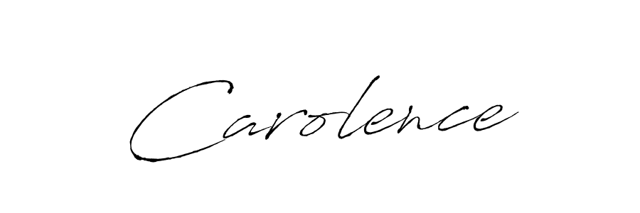 How to make Carolence name signature. Use Antro_Vectra style for creating short signs online. This is the latest handwritten sign. Carolence signature style 6 images and pictures png