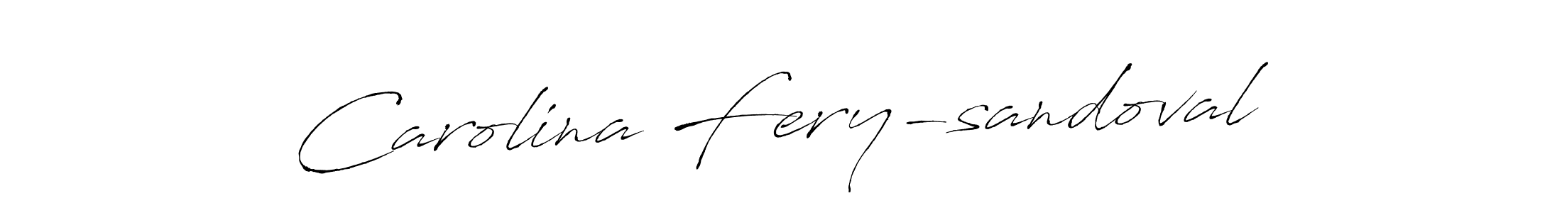 Make a beautiful signature design for name Carolina Fery-sandoval. With this signature (Antro_Vectra) style, you can create a handwritten signature for free. Carolina Fery-sandoval signature style 6 images and pictures png