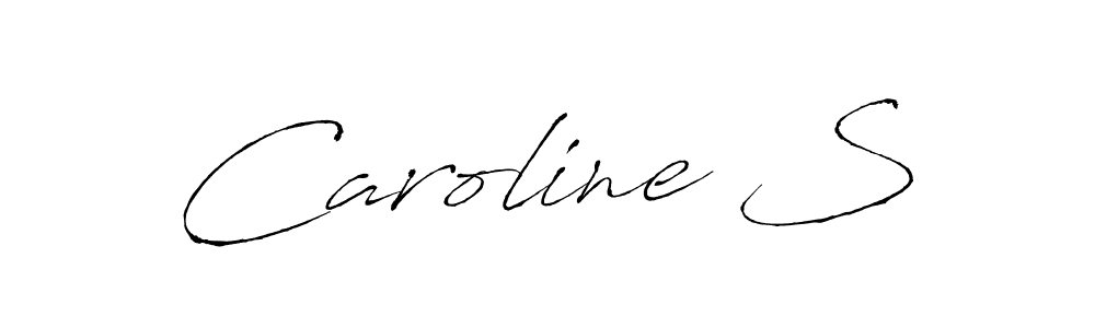 Make a beautiful signature design for name Caroline S. With this signature (Antro_Vectra) style, you can create a handwritten signature for free. Caroline S signature style 6 images and pictures png