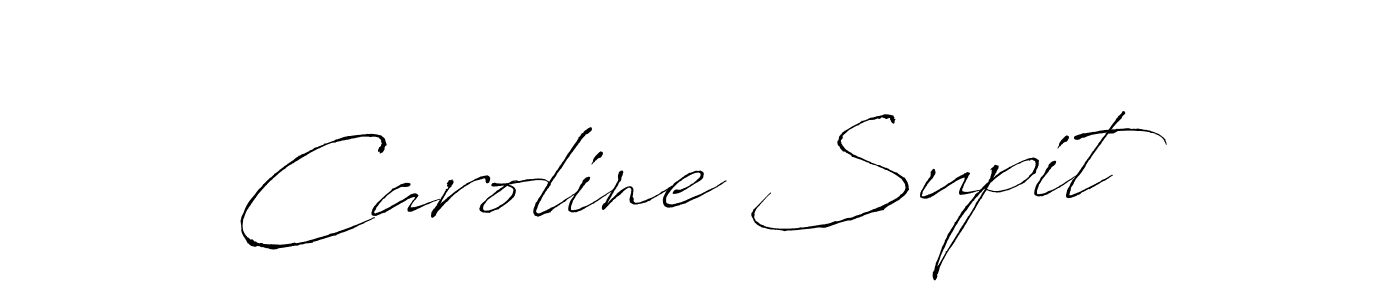 You should practise on your own different ways (Antro_Vectra) to write your name (Caroline Supit) in signature. don't let someone else do it for you. Caroline Supit signature style 6 images and pictures png