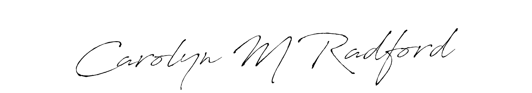 Make a beautiful signature design for name Carolyn M Radford. With this signature (Antro_Vectra) style, you can create a handwritten signature for free. Carolyn M Radford signature style 6 images and pictures png